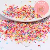Contas de cor de gel de creme faça você mesmo, grãos de açúcar, frutas, amor, peças de cerâmica macia, material de cartão Goo, grampo de cabelo feito à mão, acessórios de cabelo