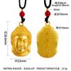 Collar Colgante Cabeza de Buda de Oro Aluvial Atado con Cadena de Cuerda Negra Clavícula Aleación Punto al por Mayor Moda Versátil Colgante Joyería