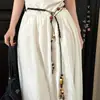 Corrente de Cintura de Corda Trançada Estilo Boêmio para Mulheres, Acessório de Cinto Estilo Étnico Retrô Exótico para Combinar com Vestidos, Semelhante ao Estilo de Xue Kaiqi