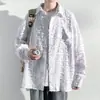 Camisa xadrez de manga comprida para homens, estilo primavera e outono, marca de alta qualidade da moda, jaqueta casual estilosa, top com design retrô americano
