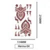 Pegatinas de Tatuaje de Henna Europeas y Americanas, Pegatinas Desechables de Encaje Bermellón, Tatuajes Impermeables y a Prueba de Sudor, Estampados Semipermanentes Populares