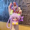 Muñeca Chupete Peluda Moderna Genial de Dibujos Animados Colgante Llavero Decoración para Llavero de Coche Bolso Regalo Pequeño