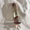 Colgante de Gato Negro 3D de Dibujos Animados Lanyard Corto de Doble Hebilla para Teléfono Cadena Tejida Pulsera Cadena Colgante Polaroid