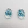 18 * 25 mm Cuentas ovaladas estrelladas Pendientes de Gema del Tiempo Accesorios para puesto de manualidades Joyería de flor seca Encaje para manualidades