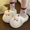 Chinelos de inverno Song Xiaoke, chinelos fofos de pelúcia para o pós-parto, chinelos quentes e antiderrapantes para casa com solas grossas, novo estilo feminino 2026