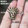 Accesorios de cuero hechos a mano para bolsos metal dinero tela moneda hebilla hebilla decorativa hecho a mano diy tachuela remache tornillo hebilla
