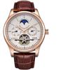 LIGE LIGE semana del calendario nuevo movimiento mecánico automático hueco negocios Sol Luna estrella reloj para hombre 6826
