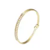 Pulsera de cobre con incrustaciones de circonita de fábrica directa transfronteriza para mujer, pulsera geométrica abierta avanzada estilo Ins, joyería, joyería europea y americana