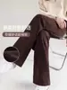 Calça de maternidade para usar por cima, forrada com fleece para outono e inverno, novo estilo 2026, calça comprida amiga da gravidez que não aperta a barriga, calça pantalona para baixinhas, coleção de outono