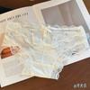 Braguitas de Encaje con Lazo Sexy Huecas para Mujer, Cintura Media, Cómodas, Transpirables, Entrepierna de Algodón Puro, Calzoncillos de Niña