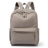 Mochila Japonesa Transfronteiriça Bolsa de Campus para Estudante Bolsa Escolar para Menina Mochila Casual de Veludo Estilo Universitário Bolsa de Viagem Cor Sólida