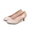 Zapatos Profesionales para Mujer con Tacón de 5 cm Piel Suave Cómodos Zapatos de Trabajo Hotel Entrevista Viajes Diarios Zapatos de Salón de Tacón Alto Boca Baja