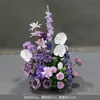 Novo Arranjo Grande de Chão para Casamento Banquete de Noivado Flor Artificial de Seda Acabado Arranjo Floral Decorativo Corredor Arte Floral para Casamento