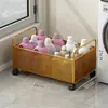 Estante de Almacenamiento de Líquido para Lavar Inodoro Balcón Estante de Almacenamiento de Piso para Detergente Cesta Encima de la Lavadora de Tambor