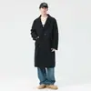 Abrigo de Lana Holgado de Longitud Media Casual para Hombre Primavera 2026, Abrigo Estilo Coreano para Jóvenes, Ropa Casual de Moda para Caballero