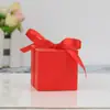 Caja de Dulces Cuadrada Nueva Europea Caja Cuadrada de Color Sólido Caja de Dulces de Boda Caja Cuadrada Multicolor Opcional Venta al por Mayor en Stock