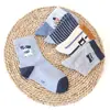 Calcetines de Estudiante para Niños y Niñas de Invierno y Otoño con Ratones de Seis Dedos, Calcetines de Media Caña para Niños, Calcetines de Algodón para Niños Absorbentes de Sudor y Cálidos, Algodón Grueso de Dibujos Animados