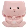 Maceta decorativa para balcón, maceta para flores, maceta para plantas, maceta de resina hecha a mano, animal de dibujos animados, padre e hijo abrazándose, paisaje de suculentas