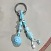 Chaveiro de Cerâmica Gourd de Jingdezhen Estilo Étnico Bolsa Tecida Pendurar Barraca de Mercado Noturno Literário Joias Pequenas Atacado em Estoque
