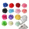 Flores de rosa de PE de 8 cm, flores artificiales de espuma de un solo color para decoración DIY, guirnaldas, flores falsas, decoraciones de boda