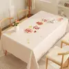 Toalha de Mesa para Jantar Levemente Luxuosa e de Alta Qualidade, Impermeável, à Prova de Óleo, Lavável, Resistente ao Calor, Pano de Mesa para Café de PVC, Nova Toalha de Mesa Retangular com Desenhos Animados