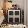 Mesita de noche de madera maciza Dormitorio Hogar Gabinete de almacenamiento simple junto a la cama Gabinete de combinación libre creativo moderno Gabinete de almacenamiento para sala de estar