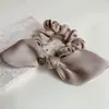 Acessórios de Cabelo Simples de Alto Padrão Laço de Cetim Elegante Anel de Cabelo Elegante Laço de Cabeça Feminino Corda de Cabelo 2025 Novo Tendões de Borracha