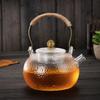 Olla de Vidrio Resistente a Altas Temperaturas Estilo Japonés, Olla Martillada, Tetera, Estufa Cerámica Eléctrica, Tetera para Vaporizar, Olla con Asa de Cobre y Asa de Vidrio