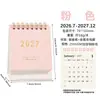 Calendário de Mesa Pequeno Inglês Transfronteiriço 2027 Simples Cor Sólida Calendário Morandi Memo de Mesa Nota Mensagem Pequeno Ornamento