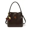Bolsa Saco Casual para Mulheres 2025 Nova Tendência Moda Coreana Retrô Cor Sólida Bolsa de Ombro Simples Moda Bolsa Transversal
