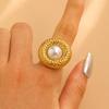 Anillo de acero de titanio con textura suave, estilo retro, de moda transfronteriza francesa, resistente a la decoloración, para niñas, con hardware para el dedo, anillo de cola