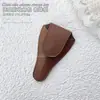 Estuche protector para cortaúñas de cutícula estilo japonés, bolsa de almacenamiento, pinzas de manicura profesionales de cuero engrosado, estuche anticaída, herramienta de almacenamiento con portatarjetas