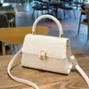 Bolso de Mujer 2025 Nuevo Bolso Bandolera Nicho Cartera Bolso Cuadrado Pequeño Elegante Versátil Moda Un Hombro Patrón Cocodrilo Bolso Baguette