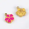 Transfronteiriço Aço Inoxidável 304 Gotejador de Óleo Flor Pequena Multicolorida Flor de Cinco Pétalas Pingente DIY Pulseira Colar Acessórios de Joia