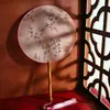 Nuevo Abanico Tuan de Mango Largo Antiguo Bronceado Tuan Fan Bordado Tuan Fan Abanico de Novia Boda Estilo Chino Seda de Imitación