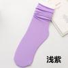 Calcetines apilados para niños, de color liso, combinables, en color caramelo, hasta la mitad de la pierna, de terciopelo, finos, rectos y sin tacón.