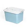 Caixa de Armazenamento à Prova de Poeira Caixa de Armazenamento Extra Grande Plástico Organizador Doméstico de Roupas Cesta de Armazenamento de Brinquedos de Mesa Caixa com Rodas