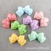 Cola Cremosa Material Brilhante Cor Macaron Laço Bolinhas Capa de Celular Gravata Borboleta DIY Colorido Acessórios de Cabelo para Crianças