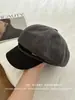 26 Otoño Invierno Nuevo Lana Maillard Retro Temperamento Moda Sombrero Octagonal Mujer Coreano Casual Versátil Boina