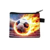 2025 Nueva Cartera de Monedas de Fútbol Estampado de Dibujos Animados Tarjetero Infantil Bolso de Almacenamiento Portátil de Moda para Hombres Bolsa Transfronteriza Caliente