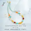 Colar Puzuo Cor Forte Retenção Cor Areia Dourada Dragão Contas Bodhi Lótus Turquesa Novo Estilo Chinês Estilo Nacional Combinação de Cores Dunhuang Corrente de Clavícula para Mulheres