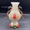 Vaso Decorativo de Esmalte con Piedra Luminosa de Doble Dragón y Carácter de Fortuna al por Mayor, Artesanía Decorativa Clásica China, Regalo, Dropshipping