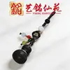 Llavero Colgante de Calabaza Cien Bendiciones de Sándalo Negro Sándalo Verde Estilo Creativo DIY Pareja Colgante Decorativo Colgante