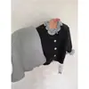 [Opción de Calidad] Conjunto de Dos Piezas para Niña de Punto Dulce para Otoño con Pantalones Cortos