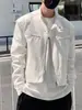 Chaqueta para Hombre con Hombreras, Estilo Funcional de Primavera y Otoño, Marca de Tendencia de Nicho High Street Americana, Cortavientos con Personalidad, Chaqueta de Motociclista
