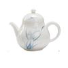 Moji Jade Barro Blanco Porcelana Pintado a Mano Orquídea Tetera de Cerámica Juego de Té Kung Fu Olla de Mano para el Hogar Filtro de Agujeros de Bola Hervidor de Otoño