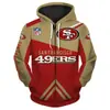 Sudadera con capucha y cremallera deportiva para hombre de exportación transfronteriza, temática de fútbol americano de la NFL, sudadera con capucha multicolor