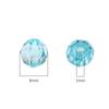 6mm Acrílico Imitación Cristal Facetado Transparente Color Brillante Perla de Esquina Perla con Agujero Pasante Material para Pulsera Pulsera Collar DIY