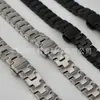 Adequado para Apple S11 Smart Watch Nova Pulseira em Forma de H Fina Sólida Fivela Borboleta Pulseira de Aço Inoxidável 14mm