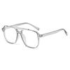 Gafas Retro Ins Personalizadas Transfronterizas Gafas de Sol de Doble Varilla Marco Grande Sencillas de Moda Gafas de Sol con Protección Solar